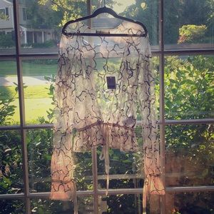 NWT Sheer Sequin blouse